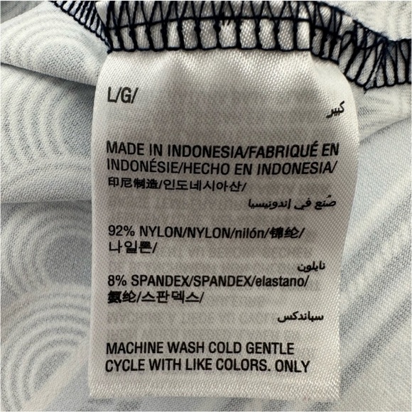 Charter Club Mixed Print Blue and White Flounce Sleeve Top Size Large - Picture 7 of 12